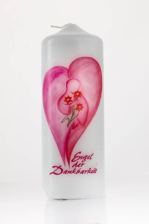 Engelskerze Engel der Dankbarkeit - rosa